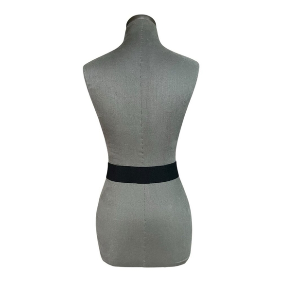 OMEGA Womens Black Wide Elastic Stretch Belt Beaded Oval Buckle M/L Excellent - Picture 5 of 7